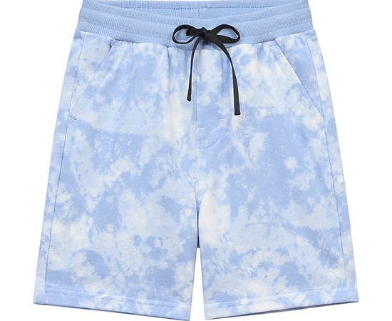 GIORDANO Junior's French Terry Comfort Fit Elastic Waist Shorts Blue