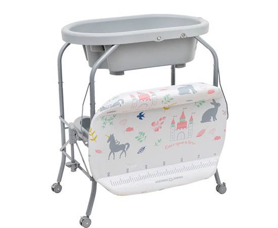 PRINCE&PRINCESS Gray Foldable baby changing table Tub a puff