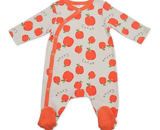 AUKA Orange,Long-sleeved jumpsuits, Newborn,Cocoa Apple .