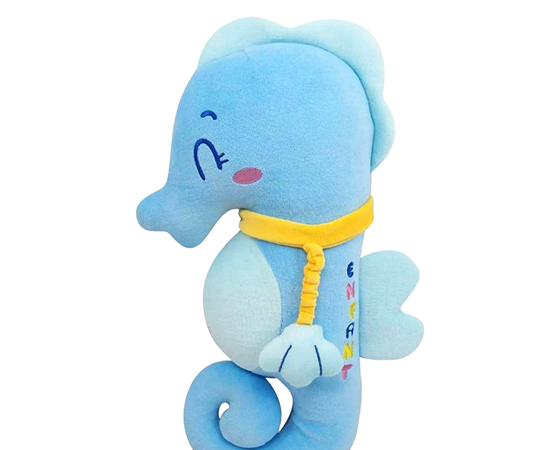 ENFANT Seahorse doll Sea Collection velour fabric Blue