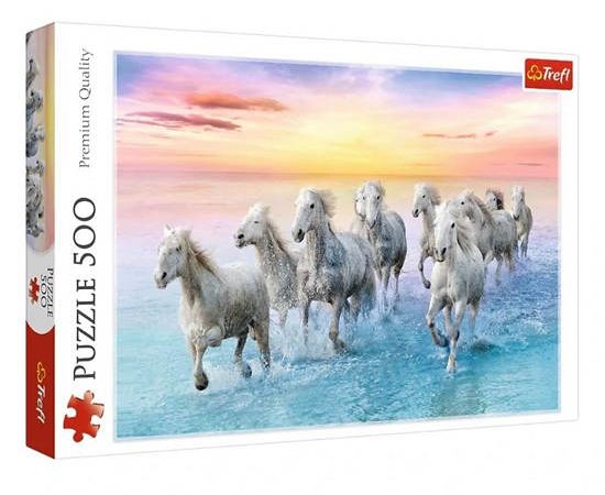 Trefl 500 - Galloping white horses