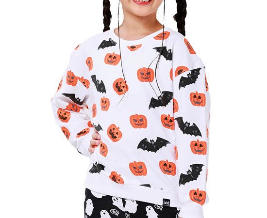 LEE KIDS Girl's Sweatshirt Halloween Collection Comfort Fit White