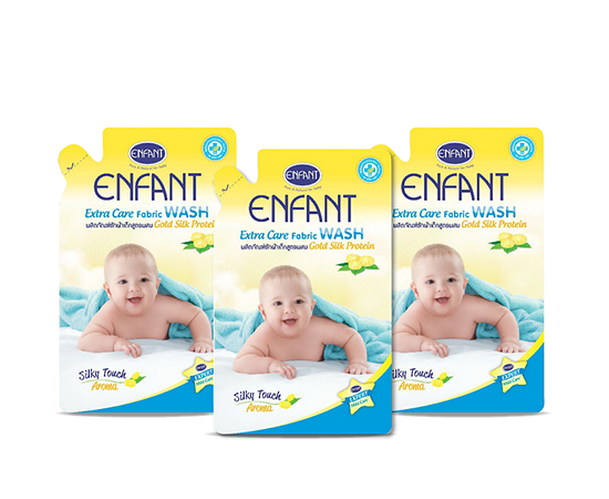 ENFANT Laundry products for newborn babies and care for sensitive skin formula mixed with GOLD SILK PROTEIN 1 Pack/ 3 Pcs. ( 1 Pcs. / Size 700 ml. )