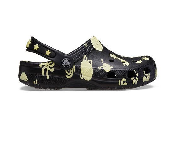 CROCS Kids Casual Shoes Classic Glow Space Clog Toddler Black - CR024SH044DYTH