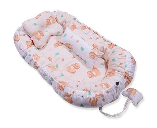 AUKA Orange,Newborn Mattress Muslin100% Cotton Artificial Down Fiber