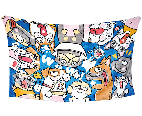 TULIP DOG PLEASE Collection Fleece Blanket 40X60 TFG17