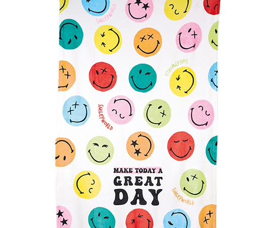 TULIP Smiley World Collection Fleece Blanket 40X60 TFG16