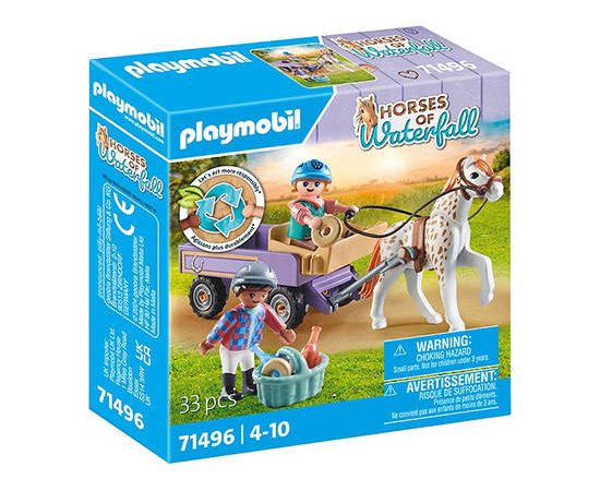 PLAYMOBIL HORSES OF WATERFALL PONY CARRIAGE