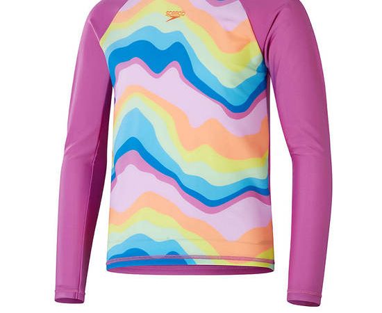 SPEEDO Girls Rashguard Printed Long Sleeve Pink - SP111SP114DZTH