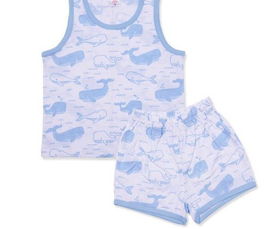 AUKA Blue,Tank Top + Shorts Set, Kids, Auka Animal Team,