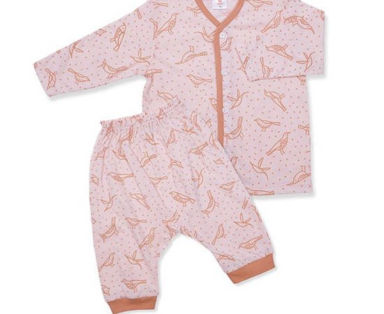 AUKA Orange ,long sleeve pajamas, kids set,Auka Animal Team,