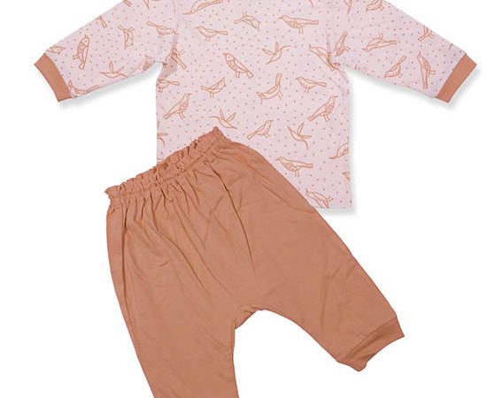 AUKA Orange ,long sleeve pajamas, kids set,Auka Animal Team,