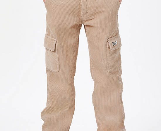 LEE KIDS Boy's Pants Conduroy New Preps Collection Mid Cargo Fit Beige