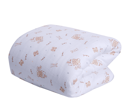 ENFANT Bamboo fiber blanket 30X40 inch bear pattern - cream