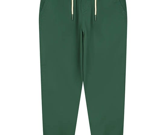GIORDANO Boy's Comfort Drawstring Elastic Waist Jogger Pants Dark Green