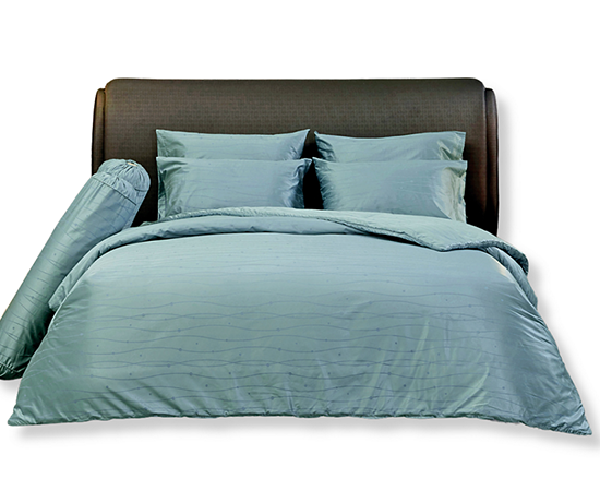 JESSICA BEDDING COMFORTER (King Size) PLATINUM JACQUARD SILKSHINE 800 THREAD COUNTS QZ007 Light blue
