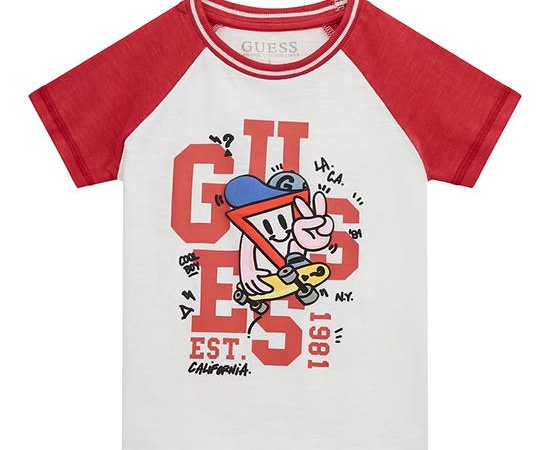 GUESS Kids Boys Logo Printed T-shirt 3-6 yrs - White