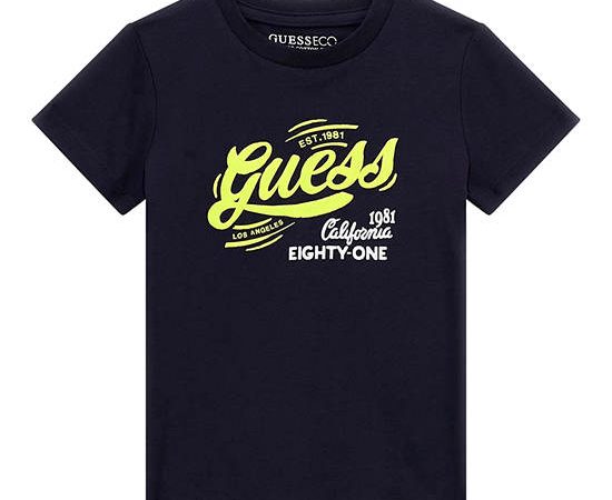 GUESS Kids Boys Eco Signature Tee 3-6 yrs - Blue
