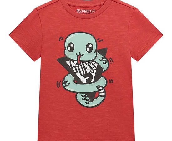 GUESS Kids Boys Front print T-shirt 3-6 yrs - Red