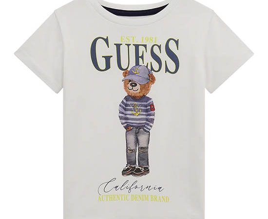 GUESS Kids Boys Front print T-shirt 3-6 yrs - White