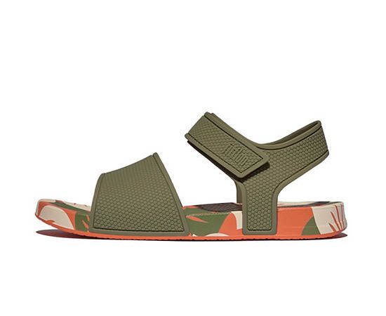 FitFlop™ UNISEX'S iQUSHION JUNIOR LEAF-PRINT B/S MULTI COLOR
