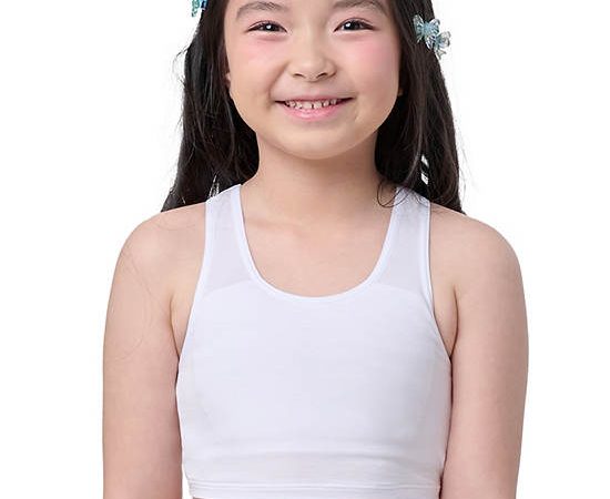WACOAL Kids Bra Bloom Step 1 half tank top Style White
