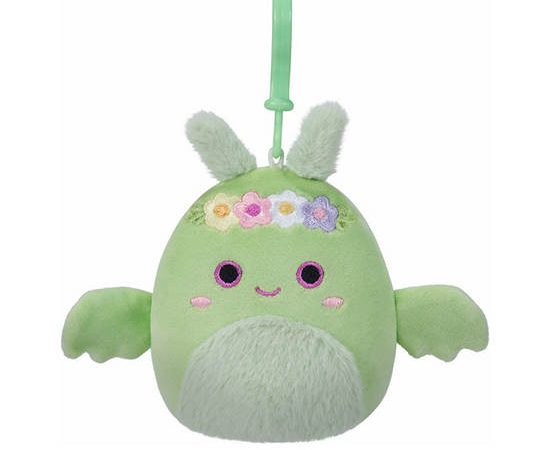 SQUISHMALLOWS Stuffed Toy Clip on Tove L8 3.5 Inch Light Green