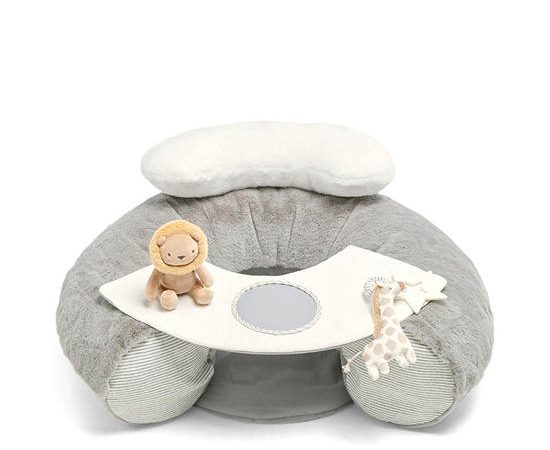 MAMAS & PAPAS Playmat Welcome To The World Sit & Play Elephant Interactive Seat Grey