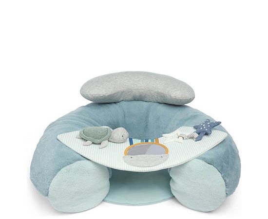 MAMAS & PAPAS Playmat Welcome To The World Sit & Play Bunny Interactive Seat Pink Blue