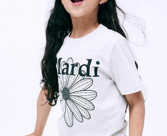MARDI MERCREDI LES PETITS Tshirt Flowermardi Oatmeal Black