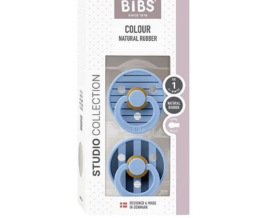 BIBS Baby Pacifier 2 pcs Pin Size 1 Size