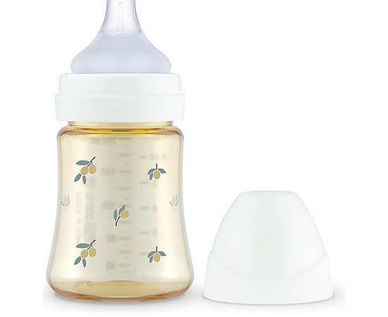 GROSMIMI Feeding Bottle PPSU Olive 200 mL (Stage 1 Teat) White