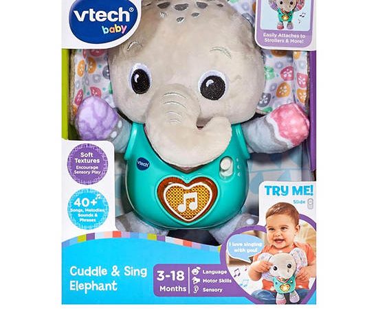 VTECH Plush Cuddle And Sing Elephant Multi-Color
