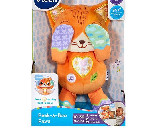 VTECH Plush Peek A Boo Paws Orange