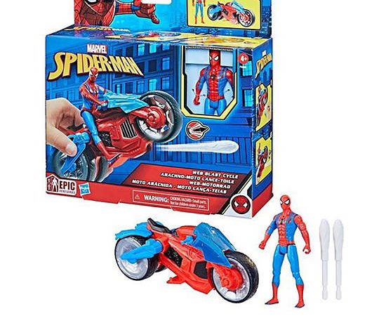 MARVEL HASBRO Figure Spider-Man Epic Web Blast Cycle 4 inch