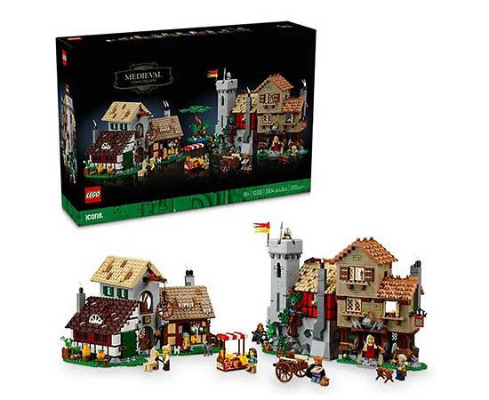 LEGO Block Toy Medieval Town Square 10332 Multi-Color