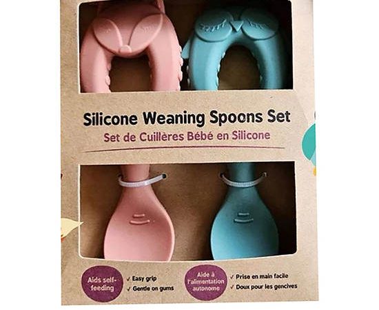 TIDY TOT Weaning Spoons Set Silicone Multi-Color