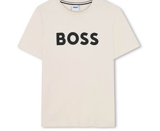 BOSS KIDS Boy T-Shirt Short Sleeves Straight Hem