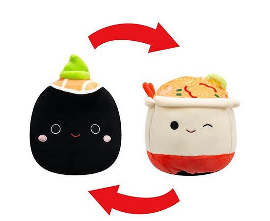 SQUISHMALLOWS Reversible Plush 2 in 1 Shozo & Daley L12 5 inches Multi-Color