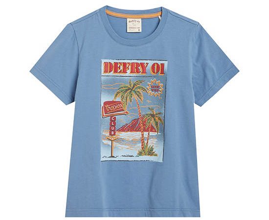 DeFry 01 Boy T-Shirt Short Sleeves Print Blue