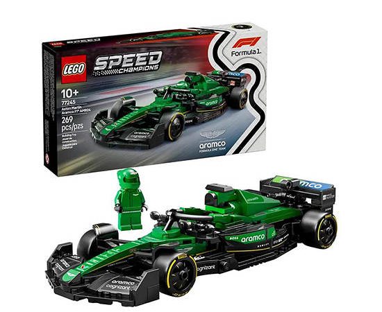 LEGO Block Toy Aston Martin Aramco F1 AMR24 Race Car 77245 Green