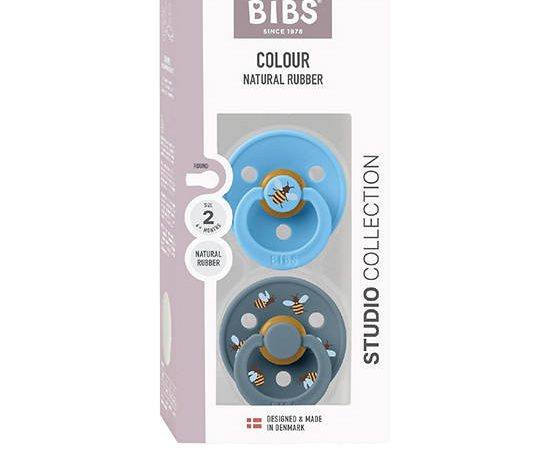BIBS Pacifier Latex Studio Bumblebee Pack 2 pcs Size 2 Breeze Mix