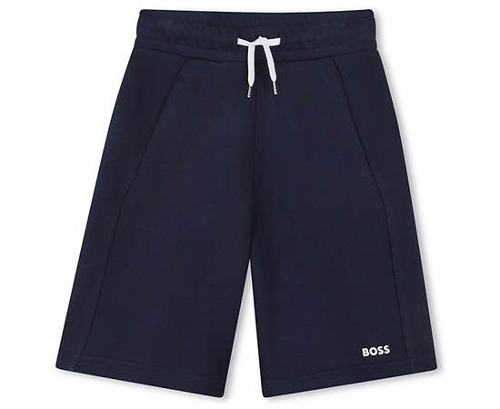 BOSS KIDS Boy Bermuda Shorts Elastic Waistband Logo on the Lower Left