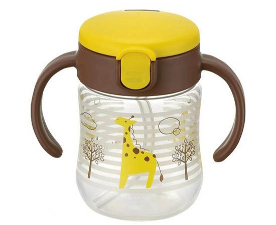 RICHELL Toddler Straw Cup T.L.I (Step 2) 200 mL Light Yellow