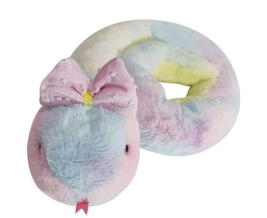 RAINFLOWER Plush Toy Snake Rainbow Nano Vanilla Size L Multi-Color