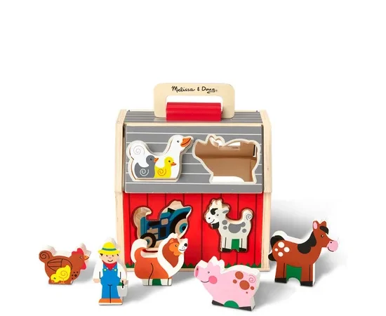 Melissa & Doug Take Along Sorting Barn Multi-Color