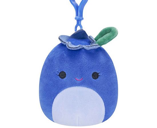 SQUISHMALLOWS Stuffed Toys Clip On Bluby L6 3.5 Inch Blue
