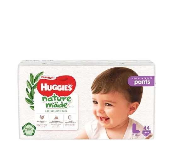 HUGGIES Naturemade Baby Diapers Pants Size L
