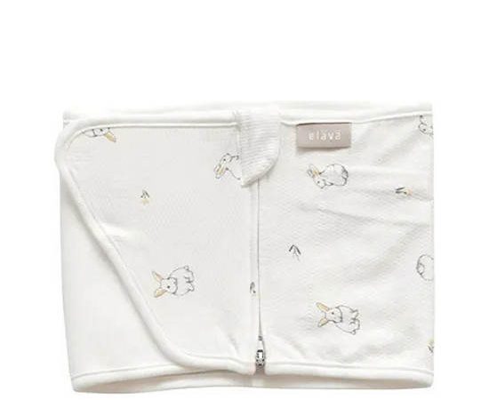 ELAVA Baby Swaddle Blanket Cotton Bunny
