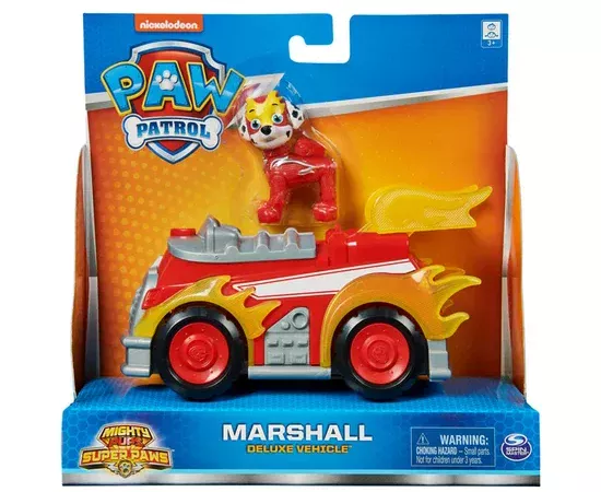 PAW PATROL Mighty Pups Vehicles-Marshall Red